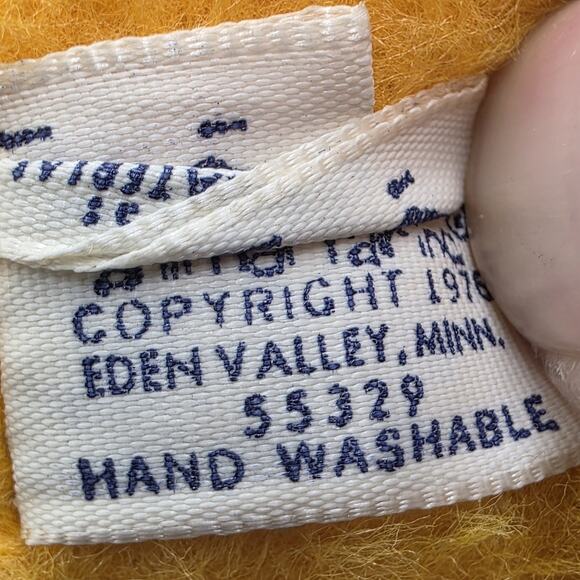 1979 Animal Fair Aarty Ardvark 15" Plush Yellow Red Vest W/Tags Vintage #2 - Picture 12 of 16